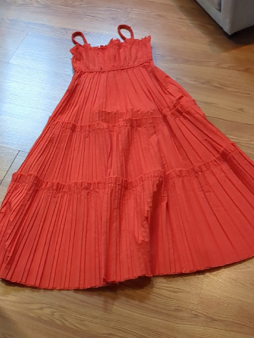 Sea New York The Greir Pleated Slip Dress- - Poppy - Picture 8 of 10